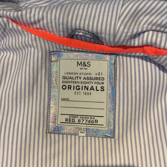 BNWOT Marks & Spencer metallic raincoat - Picture 3 of 4